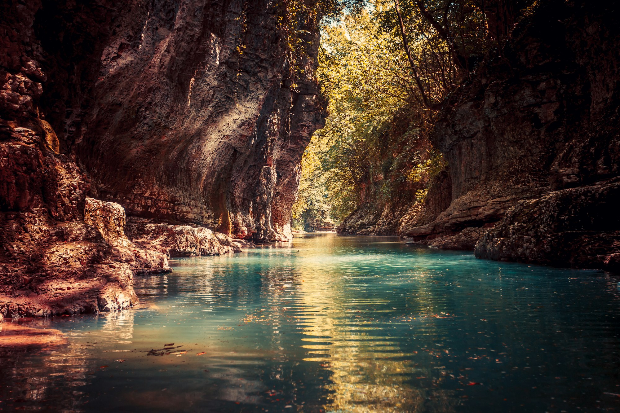 Martvili canyon in Georgia. Nature landscape